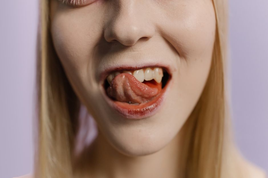 person opening their mouth