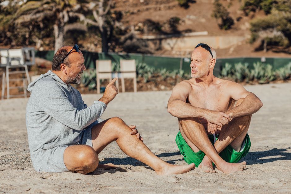A conversation about at the beach.