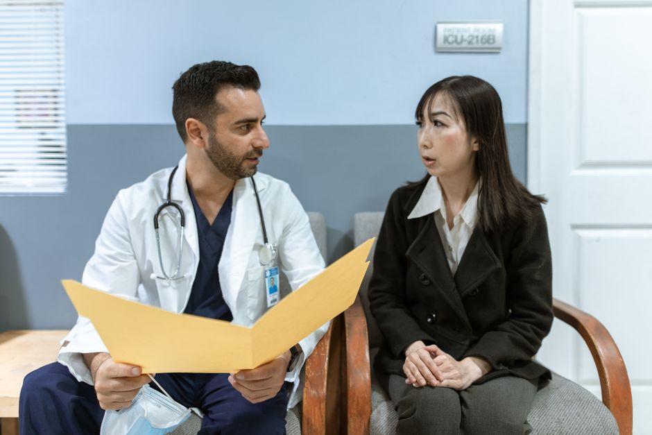 A conversation about at the doctor.