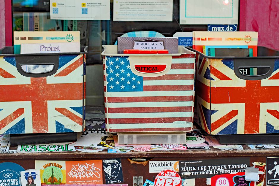 A conversation about british vs american english.
