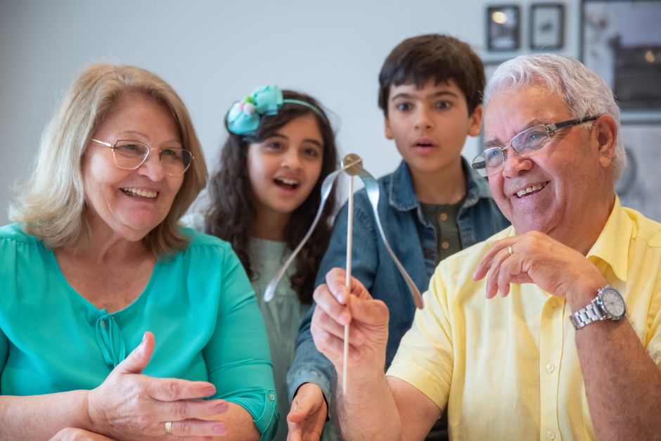 people engaged in childhood memories
