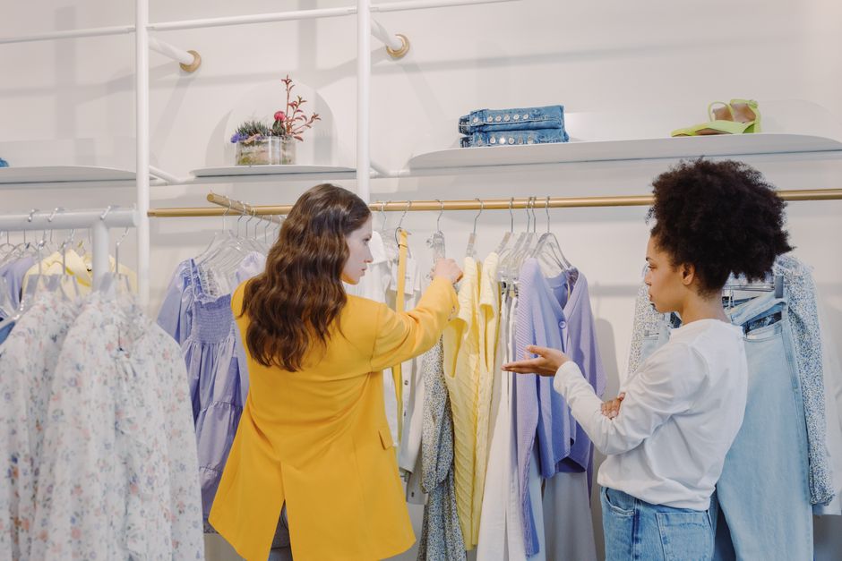 A conversation about clothes and fashion.