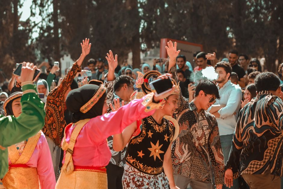 people engaged in cultural identity