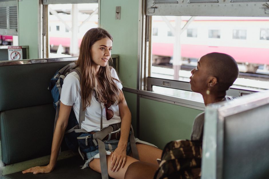 A conversation about describing a journey.