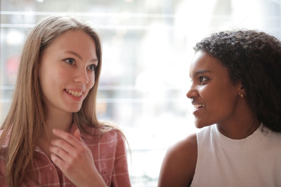 A conversation about describing personality.