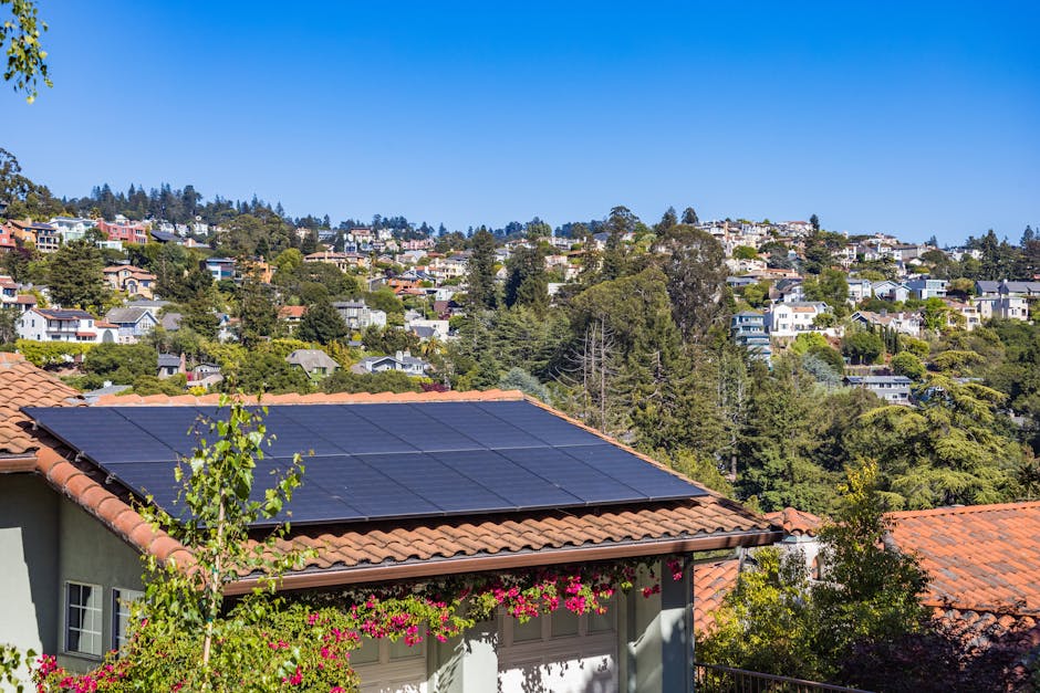 solar panels on a house