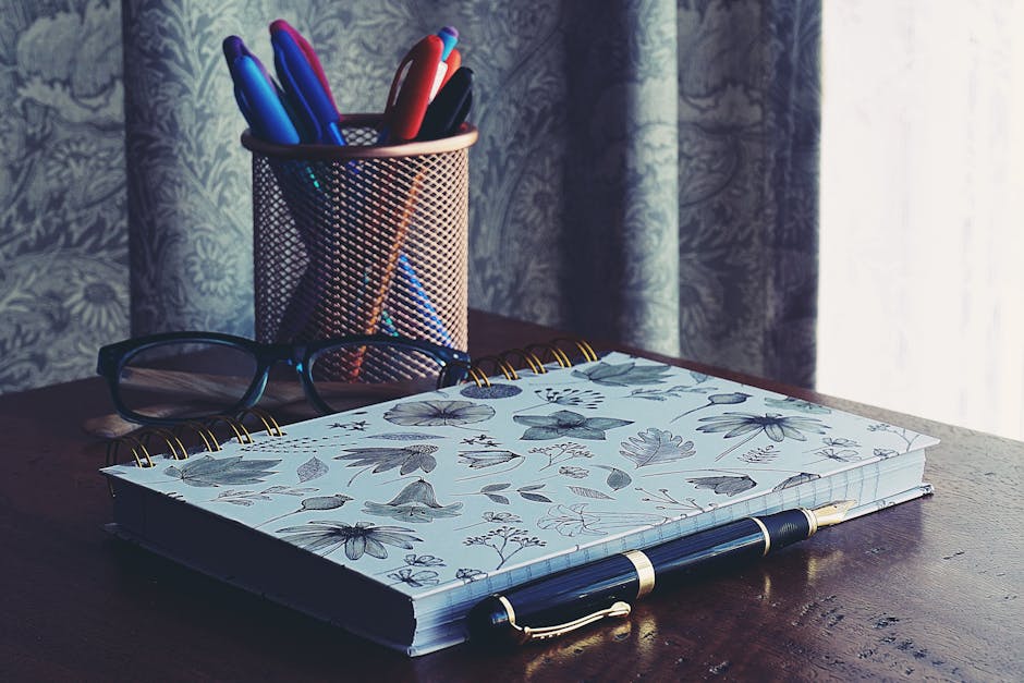 pen on a desk