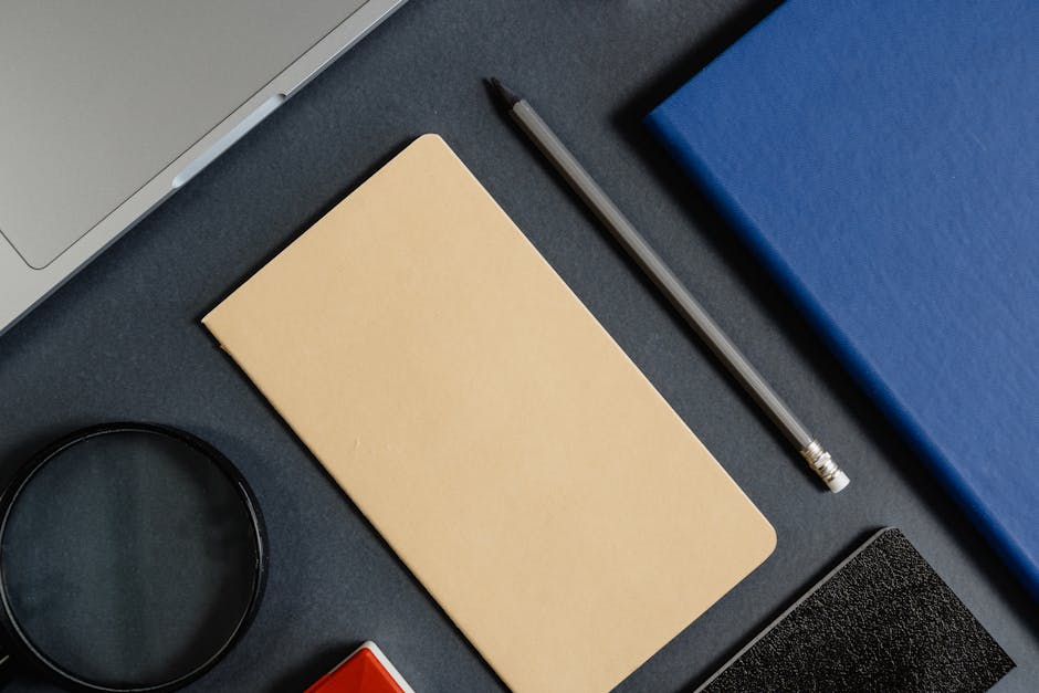 notebook on a desk