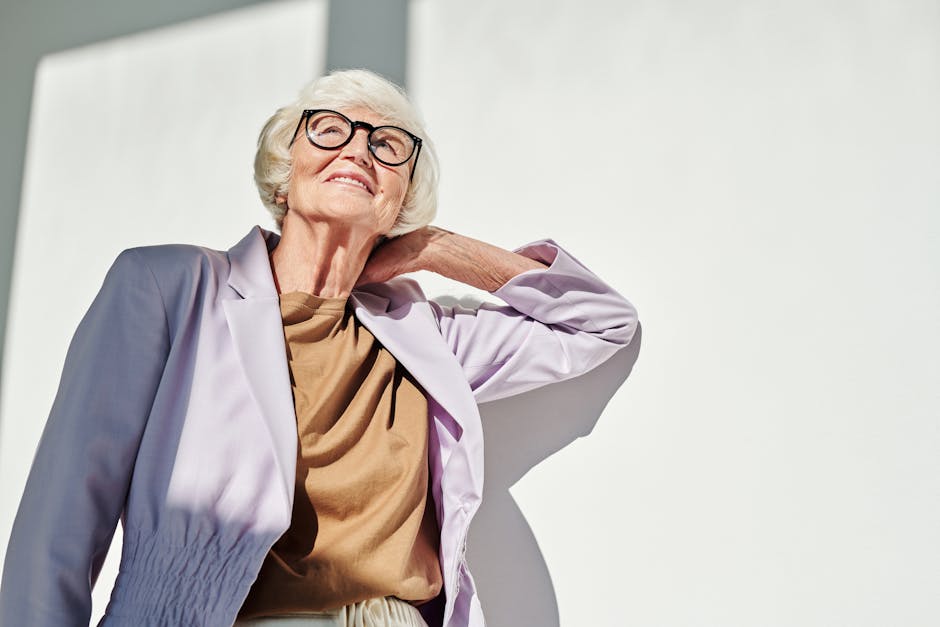 elderly woman smiling