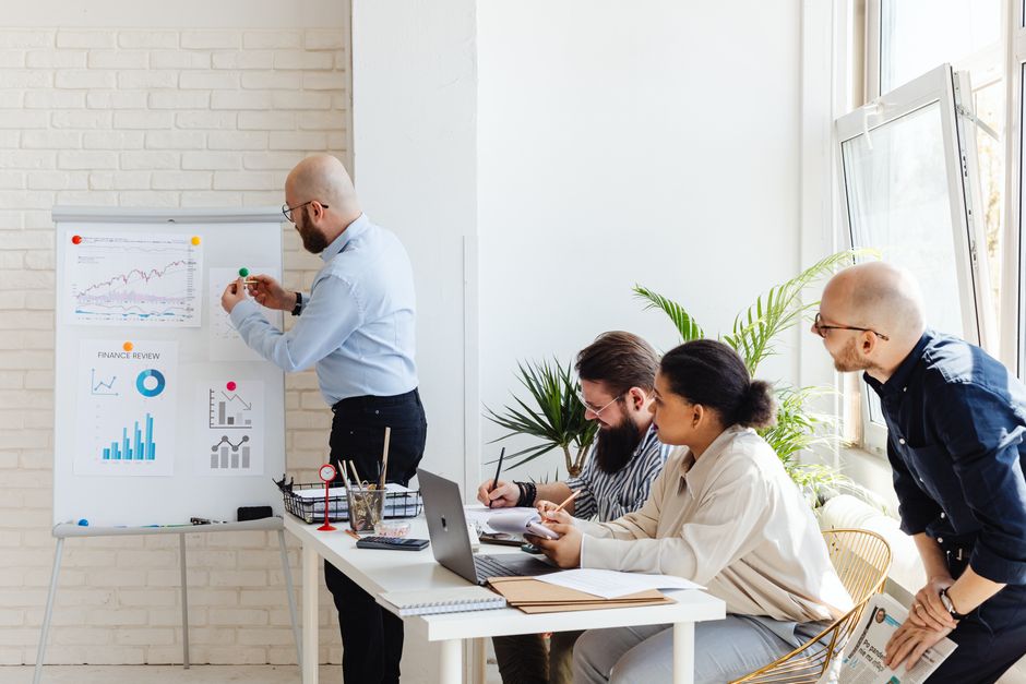 people engaged in financial vocabulary