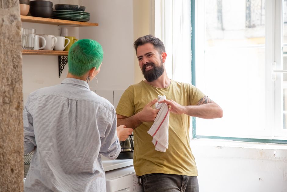 A conversation about household chores.