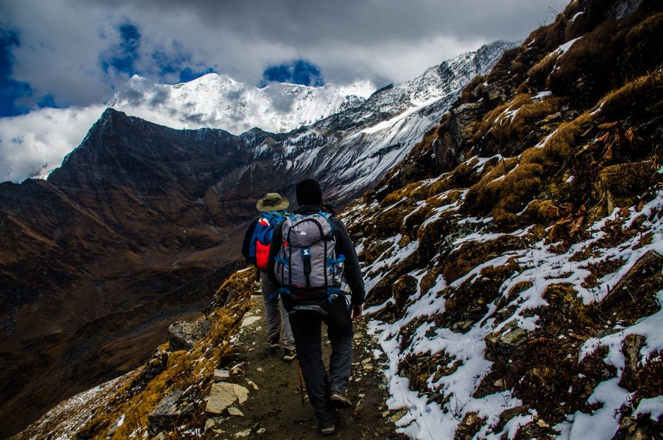 A conversation about mountain trekking.