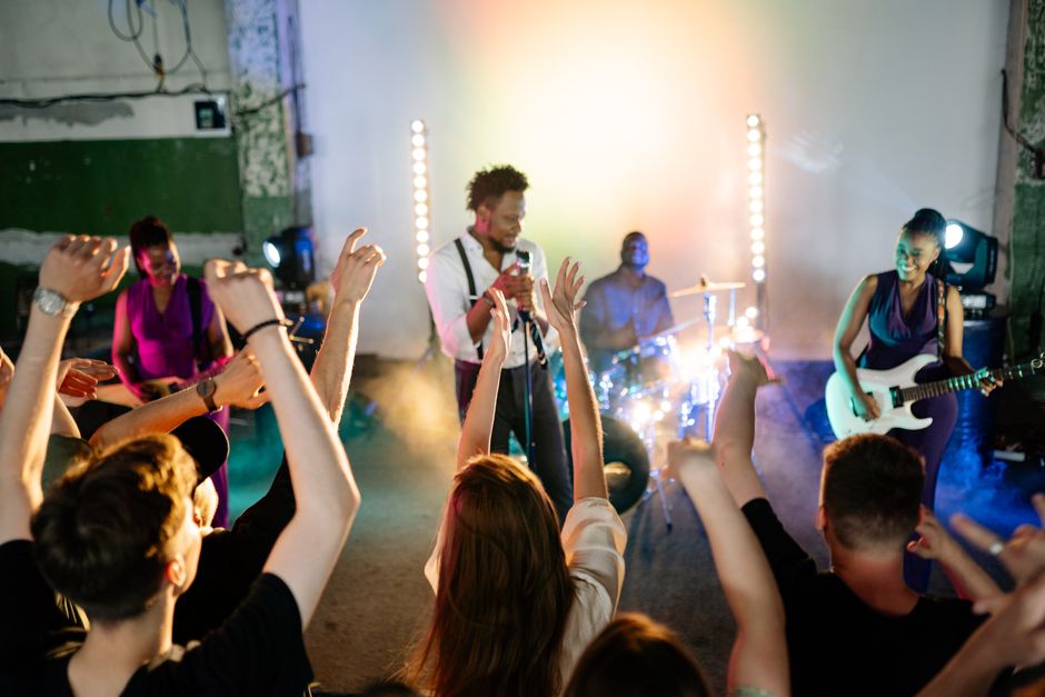 people engaged in music and entertainment