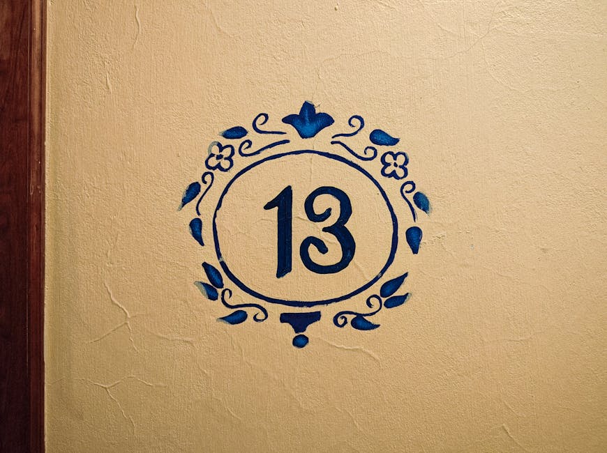 number thirteen on a chalkboard