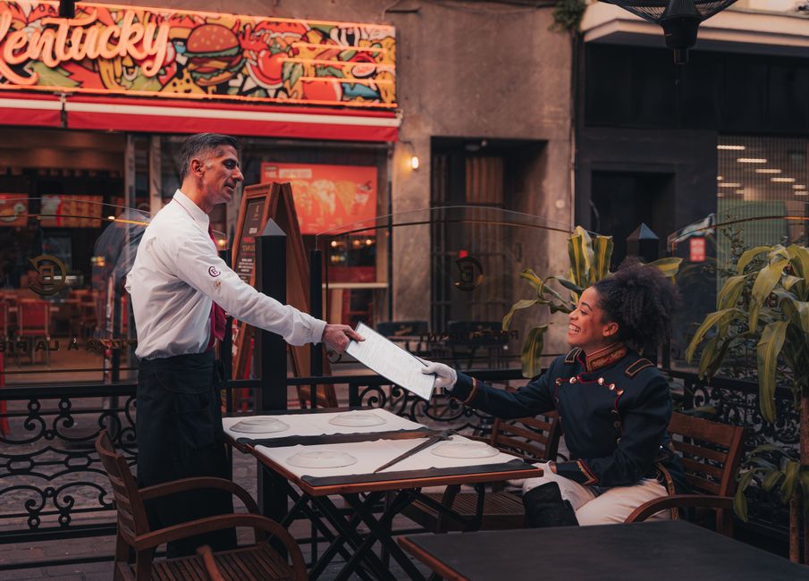 ordering food abroad scene