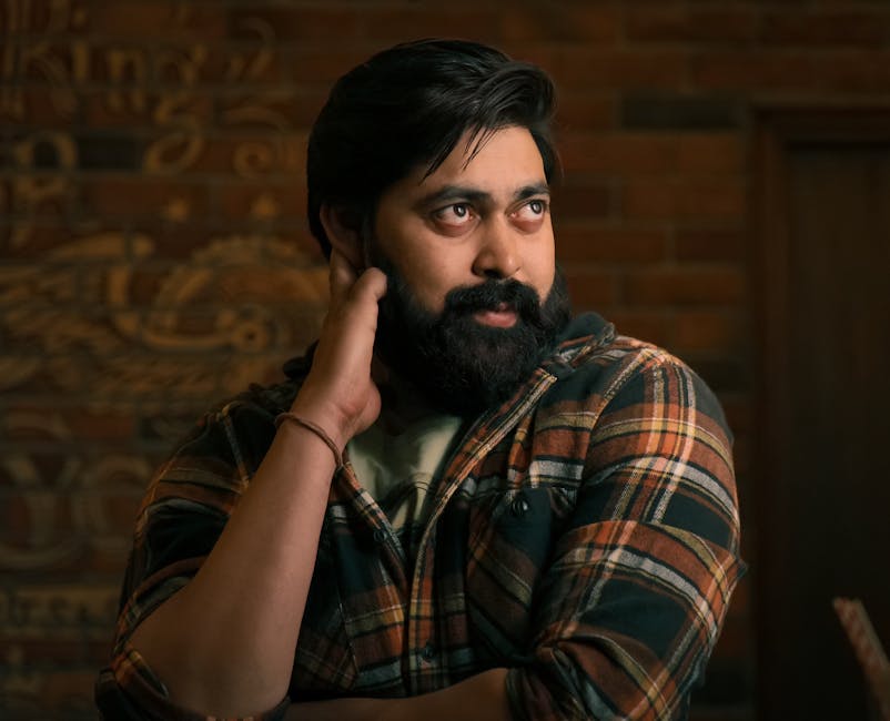 person thinking about favorite actor