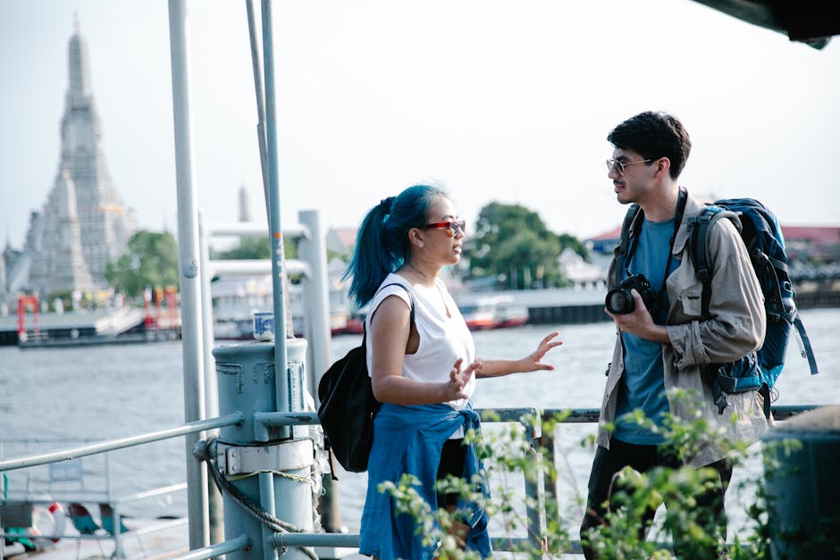 A conversation about travel experiences.