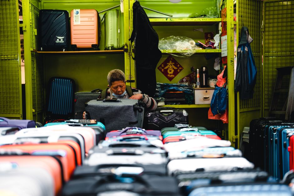 Nathan with suitcase