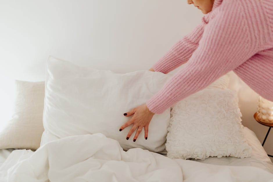 person going to bed