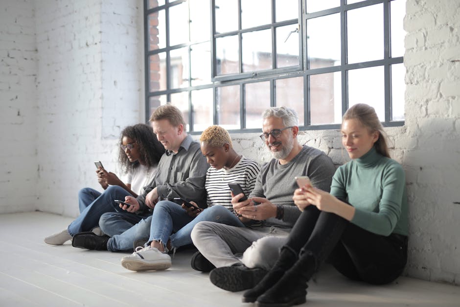 people using social media