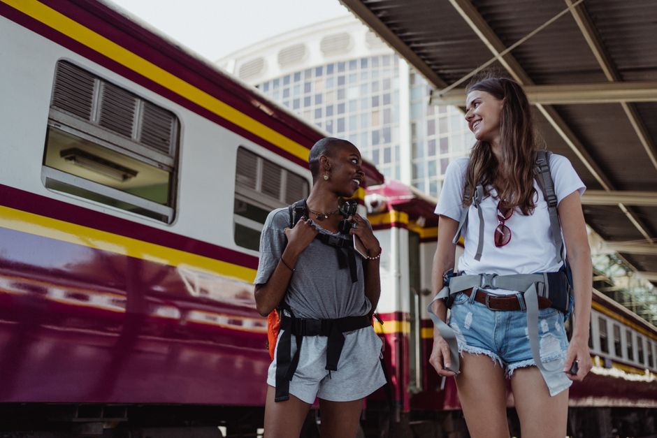 A conversation about travelling by train.
