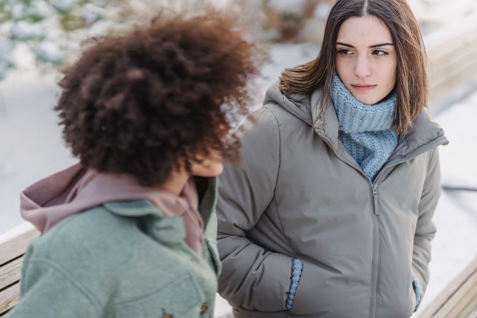 Dialogue sur les vêtements d'hiver.