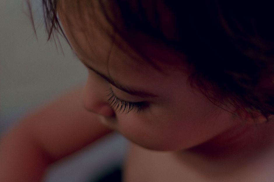 cheeks of a child