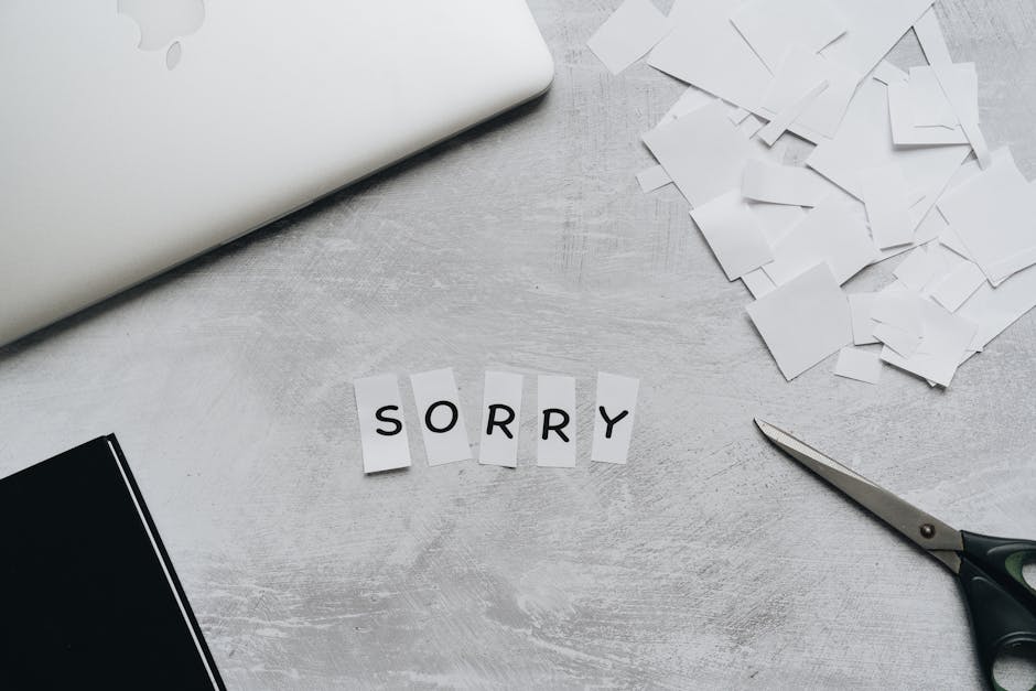 Veuillez accepter mes excuses pour...